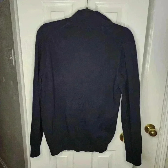 Express Men's Black Quarter Zip Pullover Business Casual Sweater Size Medium - Picture 3 of 9